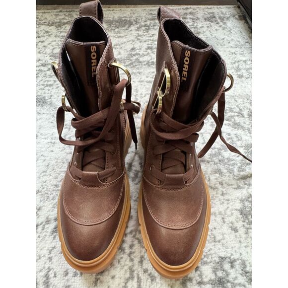 SOREL NWOB Caribou X Lace WP Leather Platform Boot - Picture 5 of 13